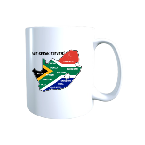 White coffee mug- We Speak Eleven - Hello Coffee Mug-We Speak Eleven-Hello